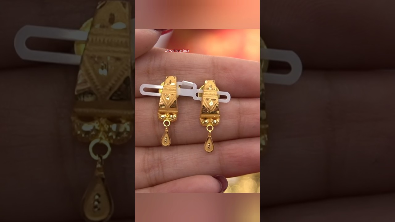 1 gram daily wear gold earrings designs 😊 