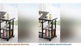 Famous ✅Tribesigns Height Adjustable C Table with Wheels, Mobile Couch Snack Side Table, Sofa Beds Net Worth