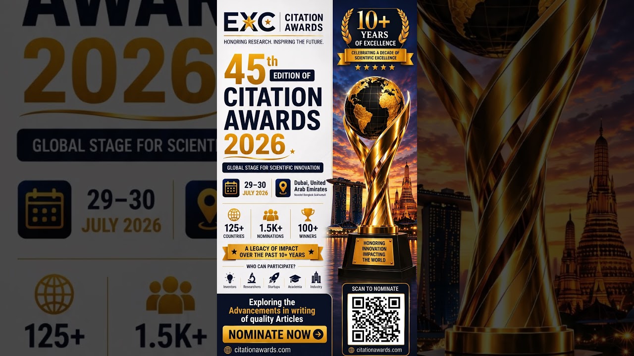45th Edition of International Research Excellence and Citation Awards | 29–30 July 2026 | Dubai
