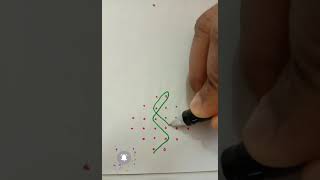 6*2*2 dots melika muggu // tippudu muggulu // chinna kolam Rangoli design