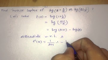 inverse laplace transform of log(1+1/s) or log((1+s)/s) ?