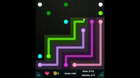 flow game facebook - green pack level 106 Connect the dots