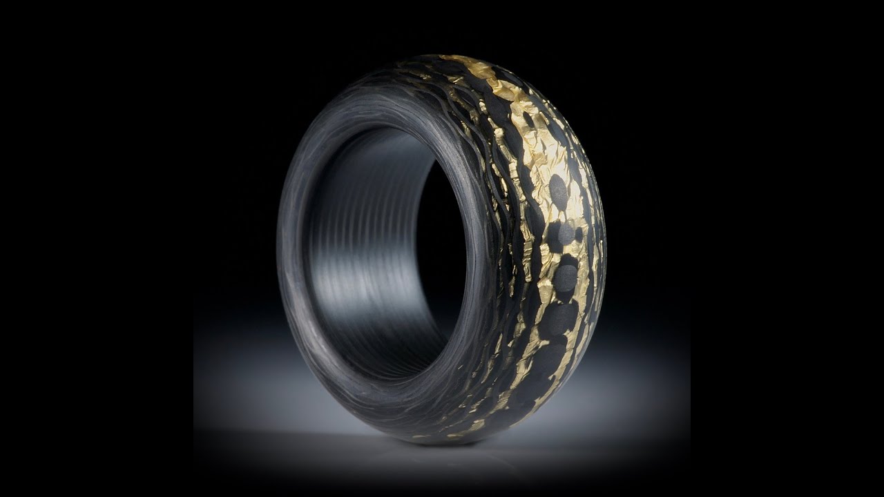 Karbonring mit Glasfaser und Blattbronze