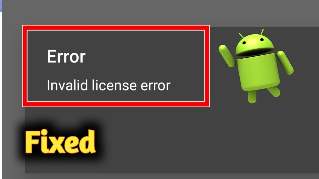 Invalid license