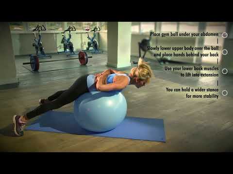 17 Gym Ball Strengthening Back Extension