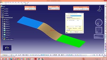 Variable offset Catia Generative Shape Design II Tutorial -13