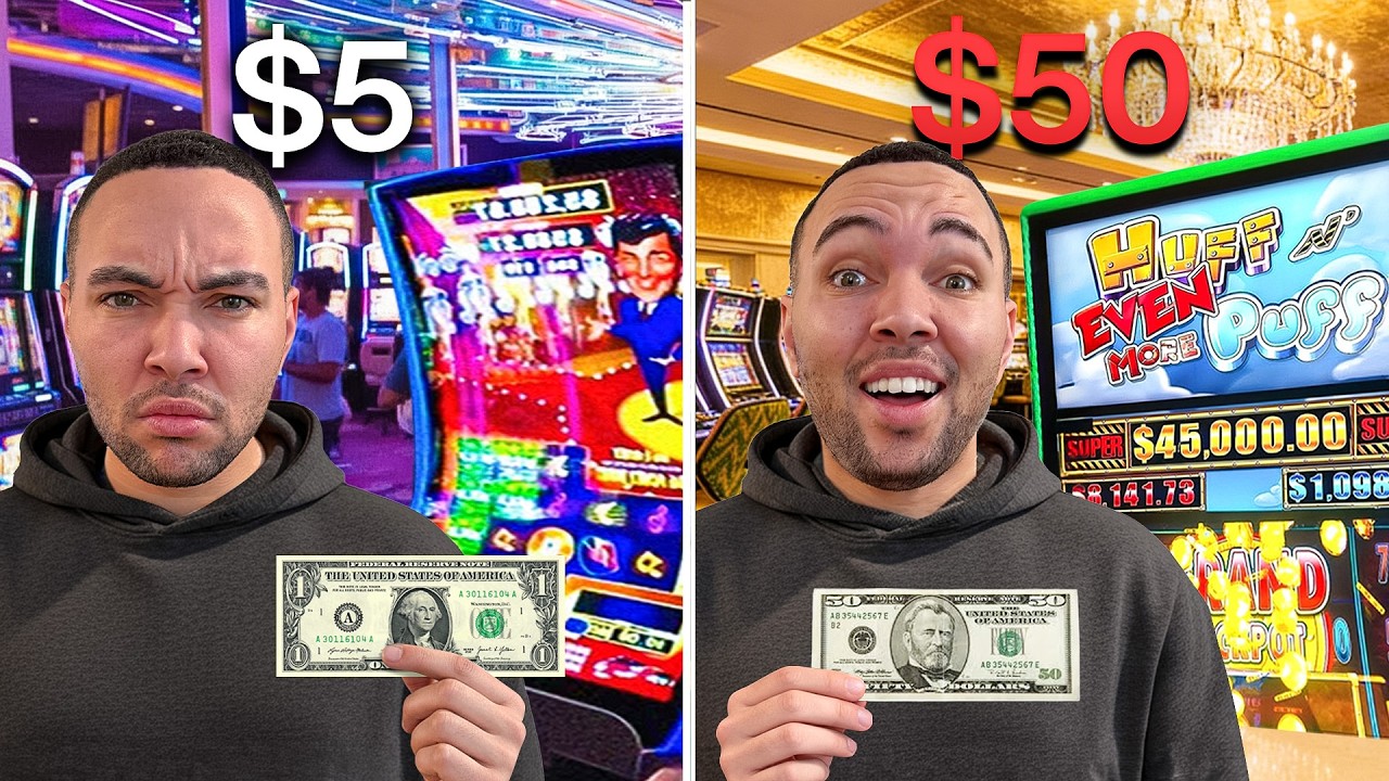 I Tried $5 Spins vs $50 Spins on Slot Machines