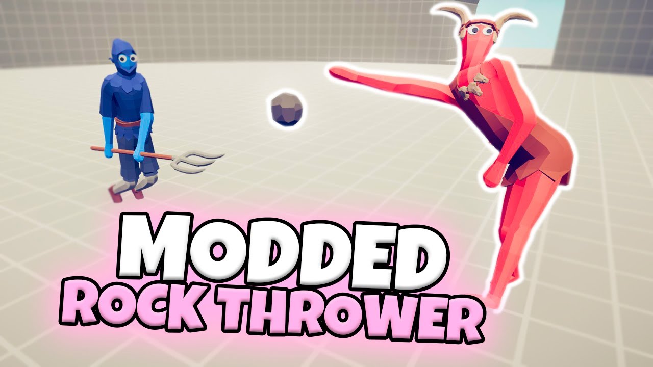 ROCK THROWER (MODDED) 1 VS 1 OTHER UNITS TABS MODDED GAMEPLAY YouTube