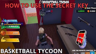 HOW TO USE THE SECRET KEY ON BASKETBALL TYCOON NRB_STUDIOS / CODE VAULT LOCATION BASKETBALL TUTORIAL