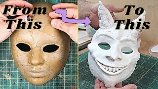 How to use Air Dry Clay to make a great Spooky Mask