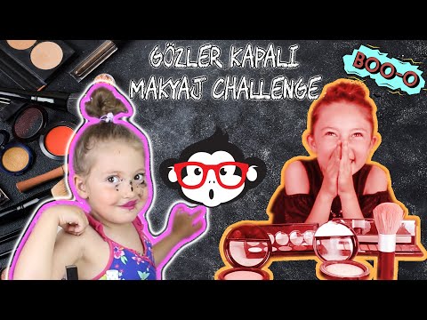 gÖzÜ-kapali-makyaj-challenge-yaptik-|-gÜzel-mİ-olduk-Çİrkİn-mİ-?---eğlenceli-Çocuk-videosu