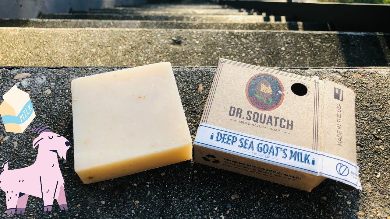 Dr. Squatch All Natural Bar Soap for Men with Medium Grit, Deep Sea Goat's  Milk