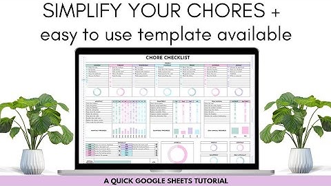 Create The ULTIMATE Chore Checklist Spreadsheet with Me + Template