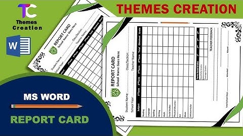 How to Design Printable School Report Card in MS Word | Create Report Card