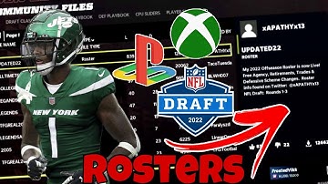 How to get 2022 NFL Draft Rosters on Playstation/ Xbox on Madden 22