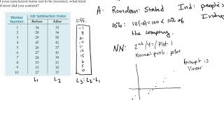 Matched Pairs t test