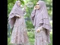 Gamis Bahan Ceruti Kombinasi Brokat