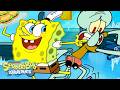 The Krusty Krab Becomes an Ice Rink ❄️⛸️ | Full Scene | SpongeBob