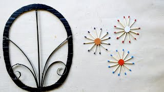 How to beautiful wall hanging with match stick / match stick craft/ wall hanging / trash to treasure