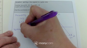 Splitting a line segment in a ratio