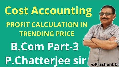 #5, Cost Accounting - Multiple units tender price cal. B.com 3rd