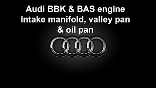 Audi BAS BBK intake manifold, valley pan, oil pan and valve covers