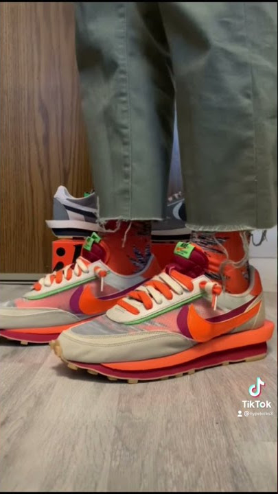 Nike LD Waffle Sacai x CLOT “kiss of death net orange blaze”