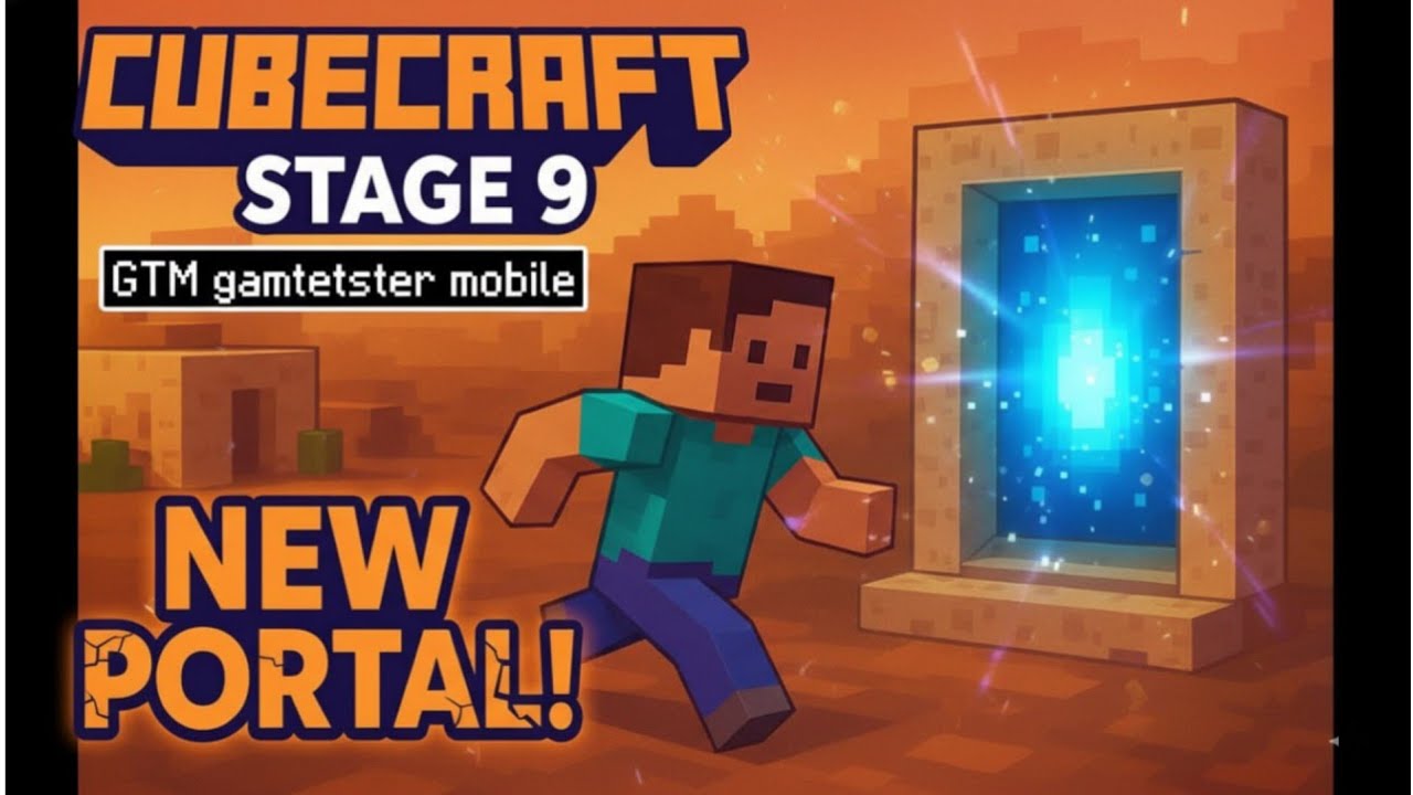 Cubecraft Stage 9 Gameplay – Building, Mining & Teleport Portal Construction!
