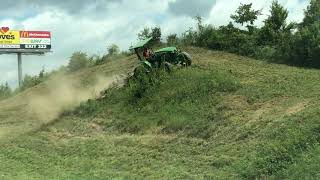 Interstate Right of way mowing with John Deere Tractors