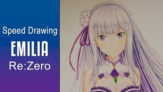 Speed Drawing Emilia - Re:ZERO kara Hajimeru Isekai Seikatsu