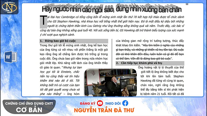 Cơ bản Khoá 243 Đề 1 Word | Gạch ngang thân chữ, gạch dưới nét đứt? | CC Ứng dụng CNTT
