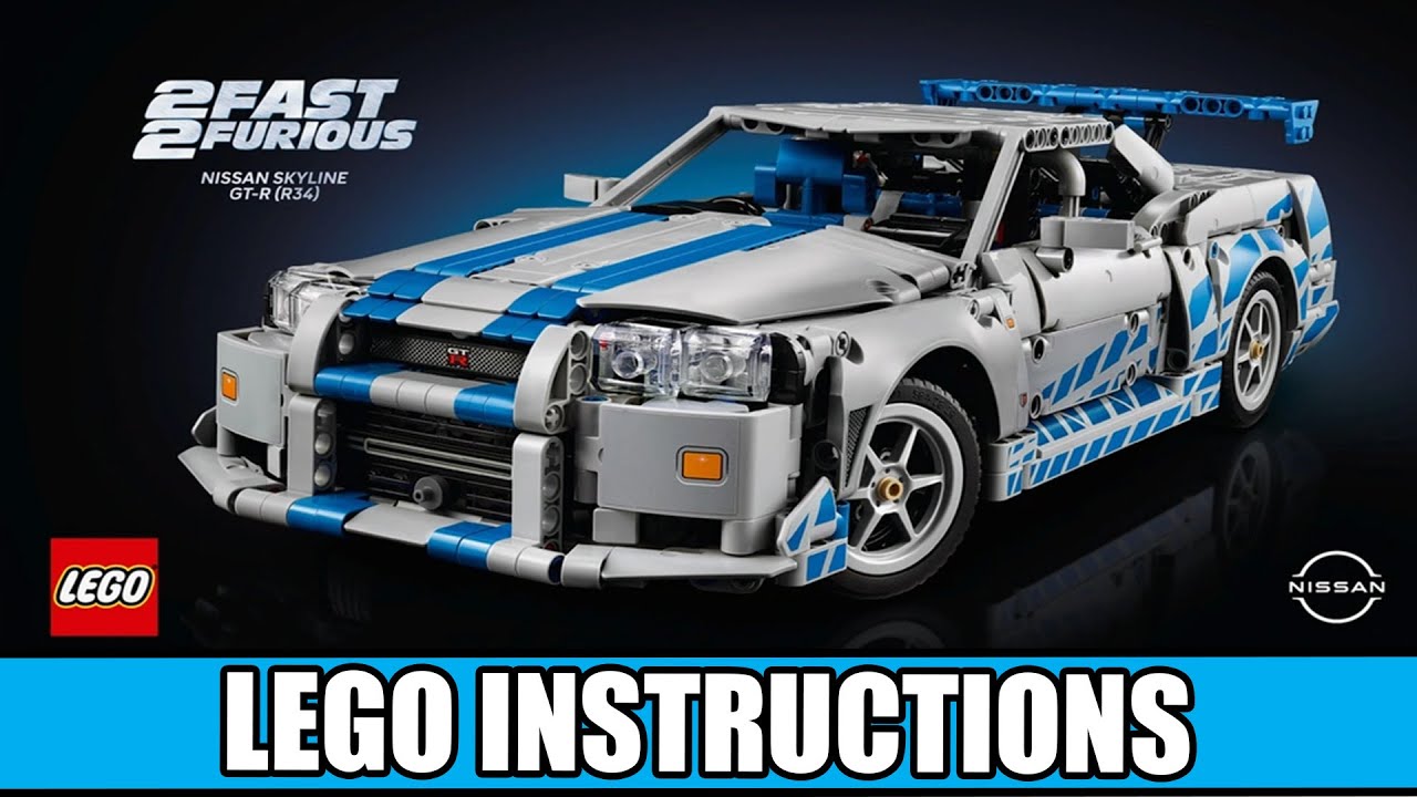 Technic - 2 Fast 2 Furious Nissan Skyline GT-R (R34) Car LEGO instructions