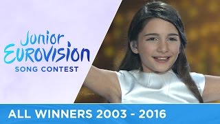 All winners of the Junior Eurovision Song Contest (2003-2016)