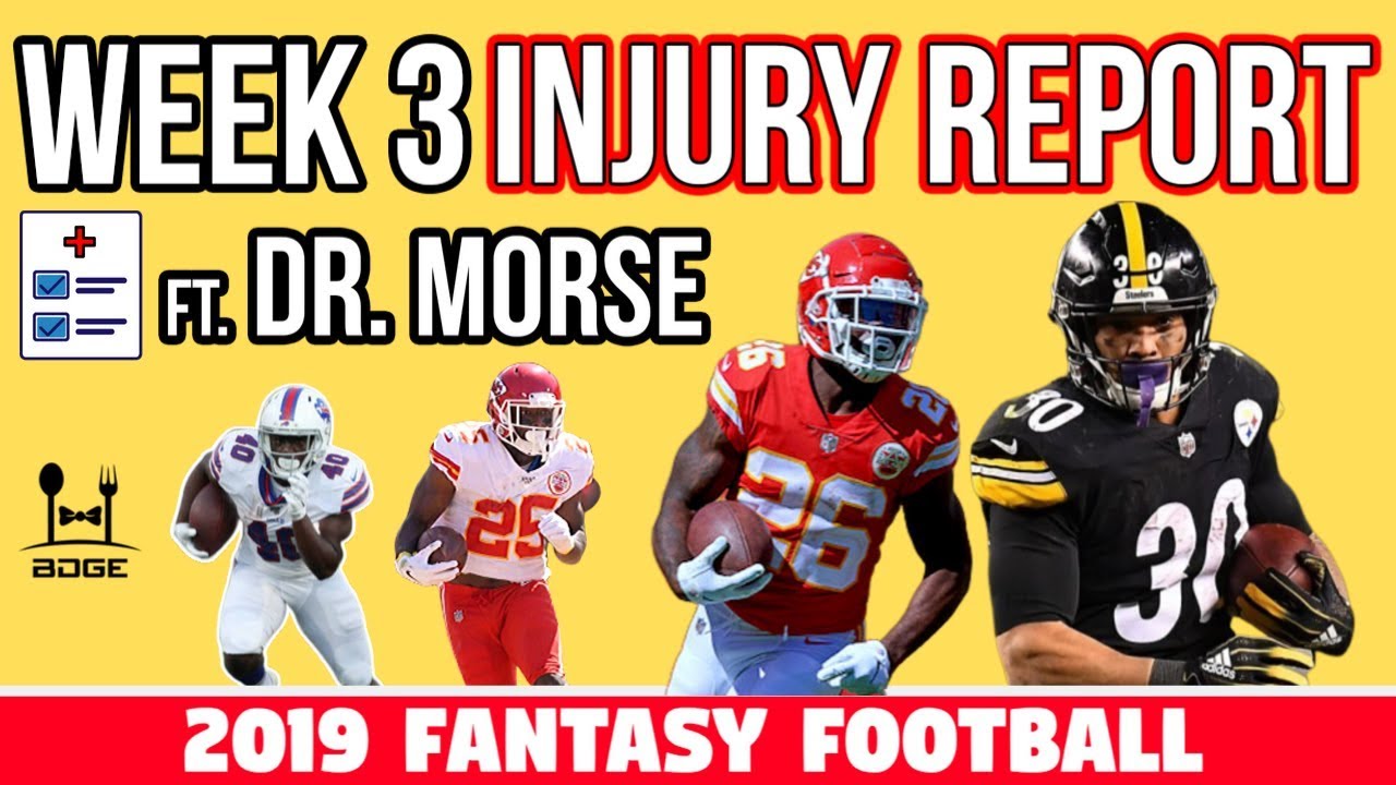 Week 3 Start Em’ Sit Em’ - Fantasy Football Injury Report - YouTube