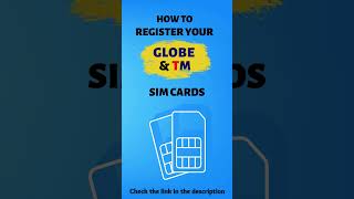 GLOBE & TM SIM Card Registration #shorts
