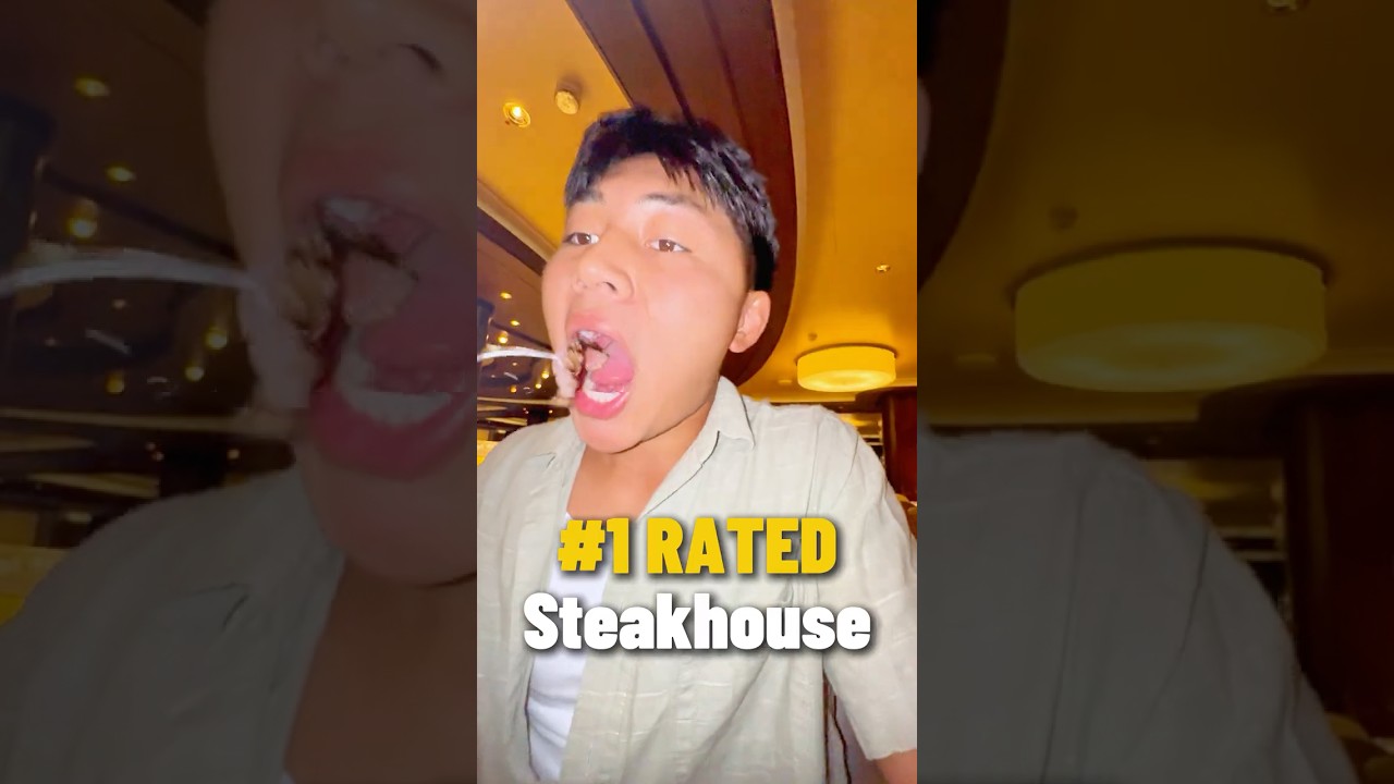 Trying the #1 RATED Steakhouse on a Cruise! #foodnoob #thefoodnoob #steak
