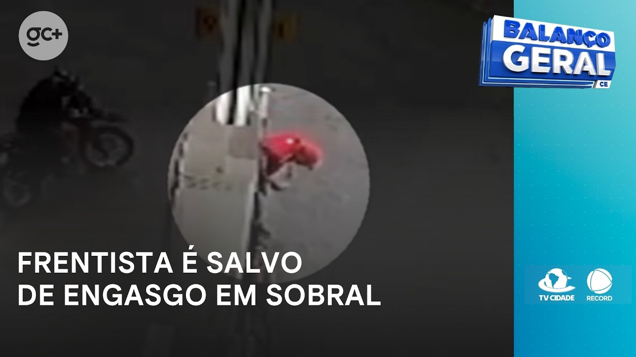 Frentista é salvo de engasgo em Sobral | Balanço Geral CE