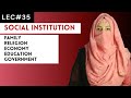 What is social institution  5 major social institutions  social institutions in sociology