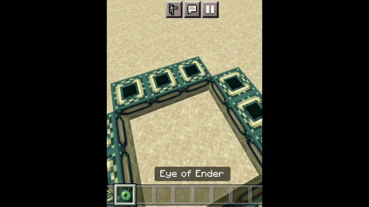 How to make end portal in Minecraft Pocket edition,java edition 