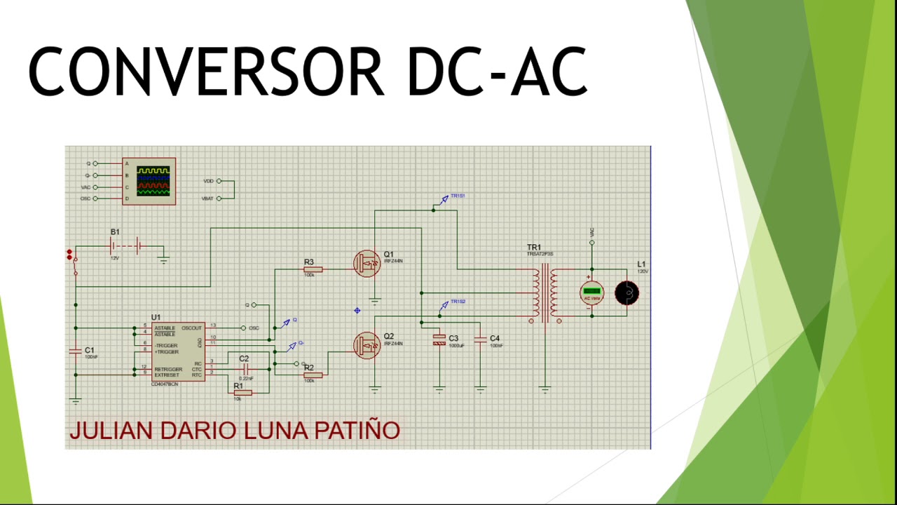 Conversor DC AC - Electrónica de potencia - Paso 5 - YouTube