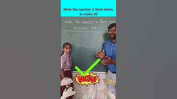 Write the number 3 three times to make 30 (activity for students)
