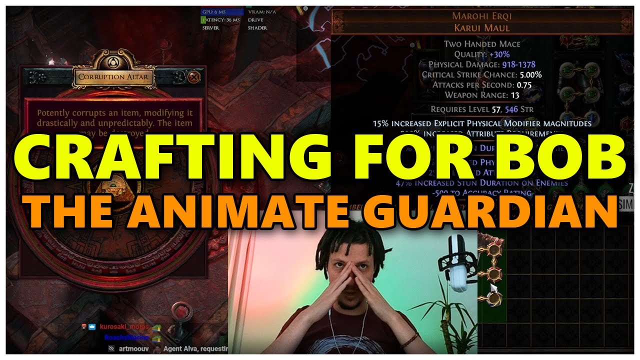 [PoE] 13+ mirrors of crafting for Project Bob - Strongest Animate Guardian - Stream Highlights 