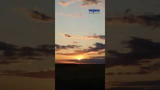 Літній захід сонця на Тернопільщині