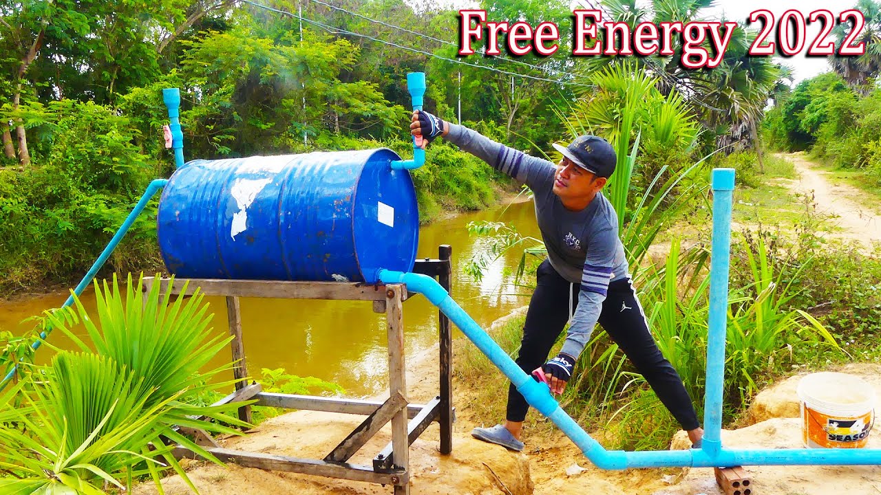 How to make Auto Pump water from River Free Energy 2022 Without