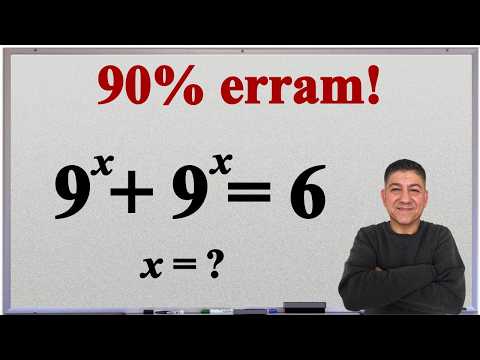 9ˣ + 9ˣ = 6 | Learn 2 Ways to Solve This Equation