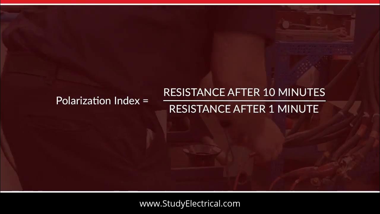 Polarisation Index Test (Insulation Resistance Test) of HV Motors YouTube