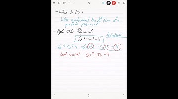 Factoring Polynomials:  Substitution