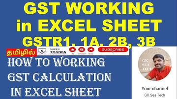gst  working excel sheet #gst #tamil #india #account #tech #tallytutorial #gkseatech #invoice #excel