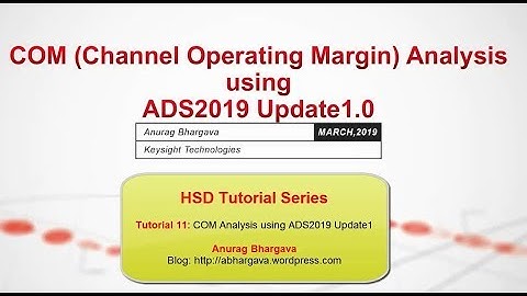 HSD Tutorial-11: COM Analysis using ADS