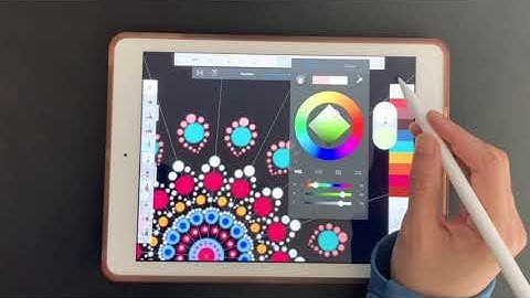 Autodesk Sketchbook - Dot Mandala using one Brush in iPad.. #Autodessketchbook #dotmanadala